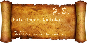 Holczinger Darinka névjegykártya